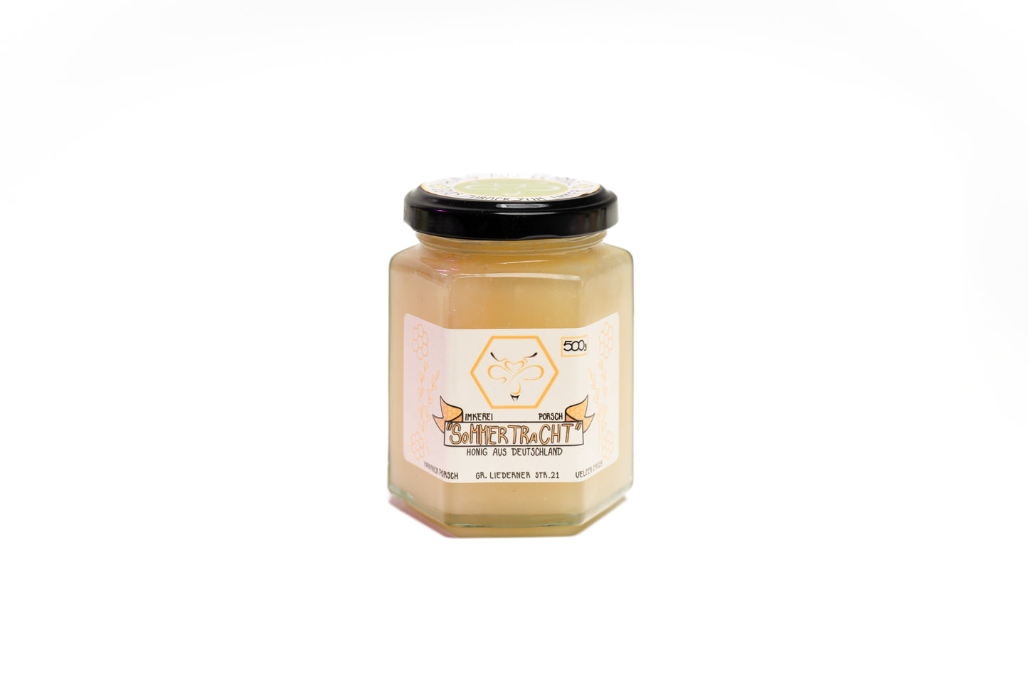 Sommertracht Honig vom Hof Lenz – cremiger Blütenhonig aus Deutschland, 500 g Glas, regional, naturbelassen, fein aromatisch