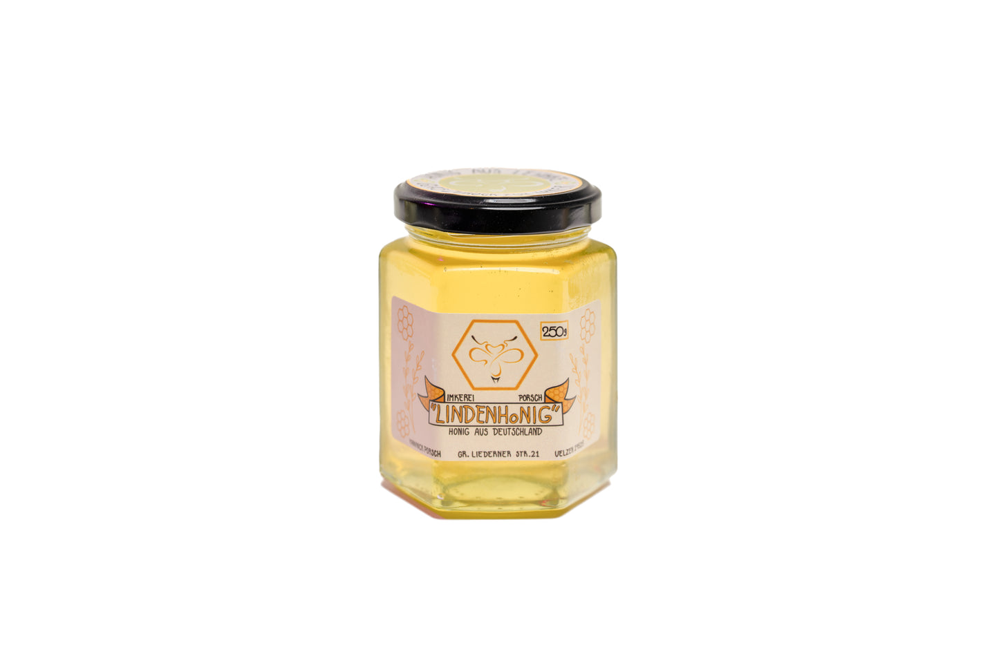 Lindenhonig 250 g vom Hof Lenz – aromatischer Honig mit minziger Note, sortenrein und goldklar im Glas
