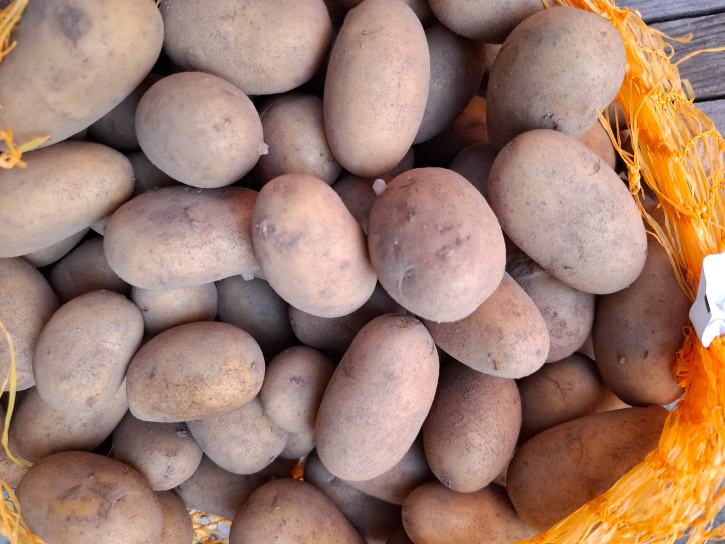 Lisana-Kartoffeln im Netzbeutel vom Hof Lenz. Ungewaschen, erdig und naturbelassen – direkt vom Acker für die Vorratskammer. Perfekt für Bratkartoffeln, Püree und mehr.
